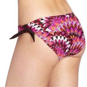 NWT $49 PRANA RENA REVERSIBLE DARK BROWN NEON BERRY FLORA BOTTOM SWIM